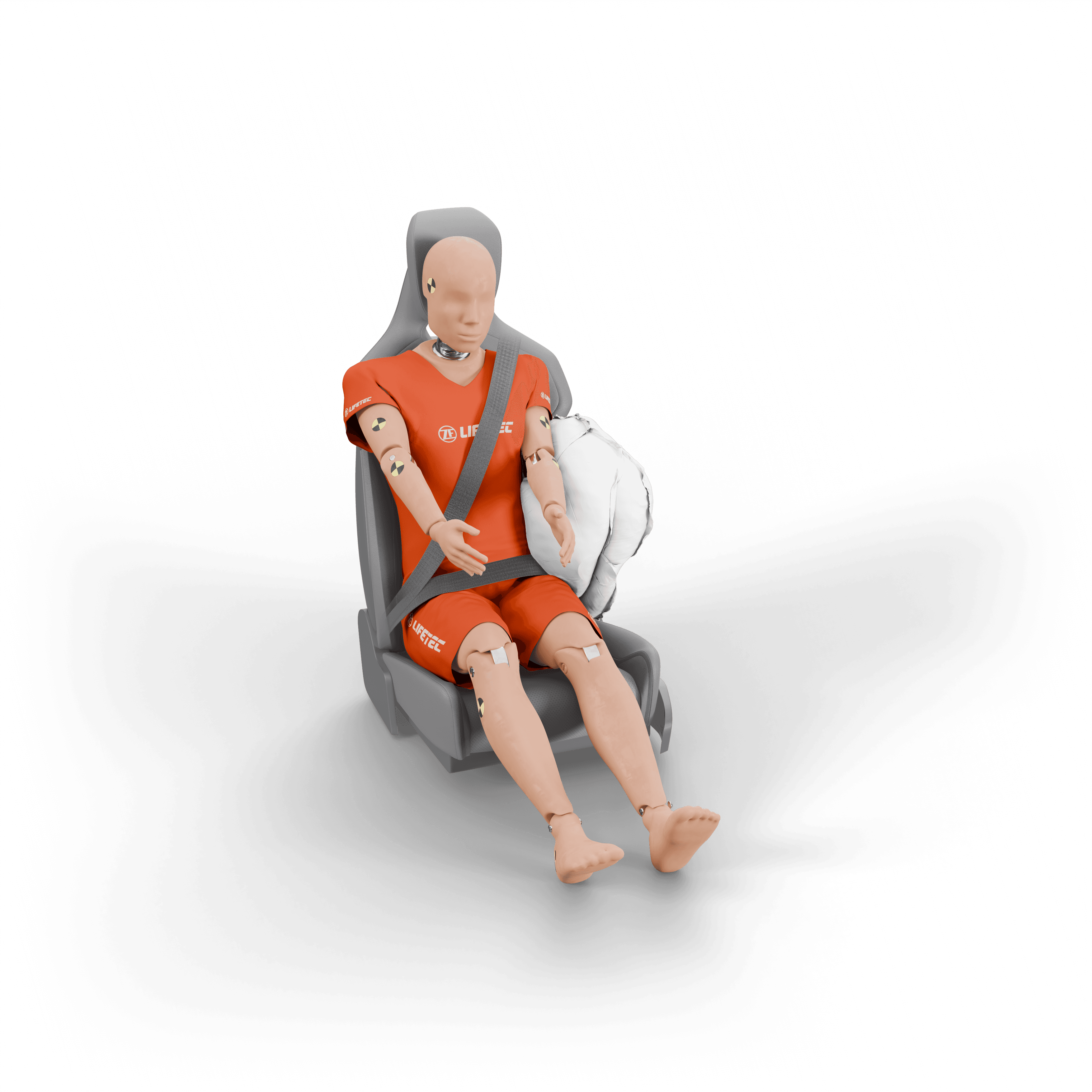 Deployed airbag in vehicle