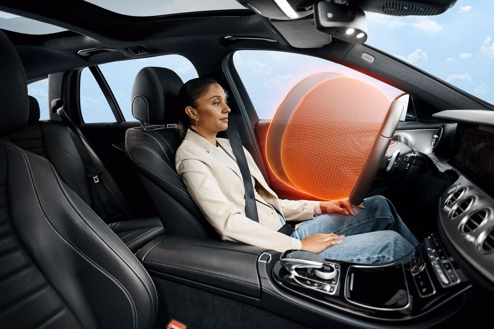 Airbag bei einem Frontalaufprall