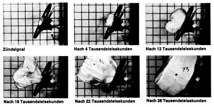 Airbag deployment sequence: 0, 4, 12, 16, 22, 26 milliseconds