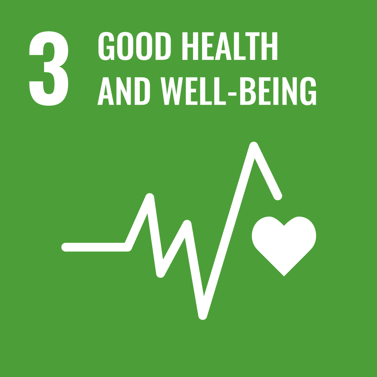 Good health and well-being, heart rate icon