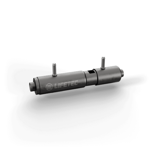 Cylindrical metal component with two bolts